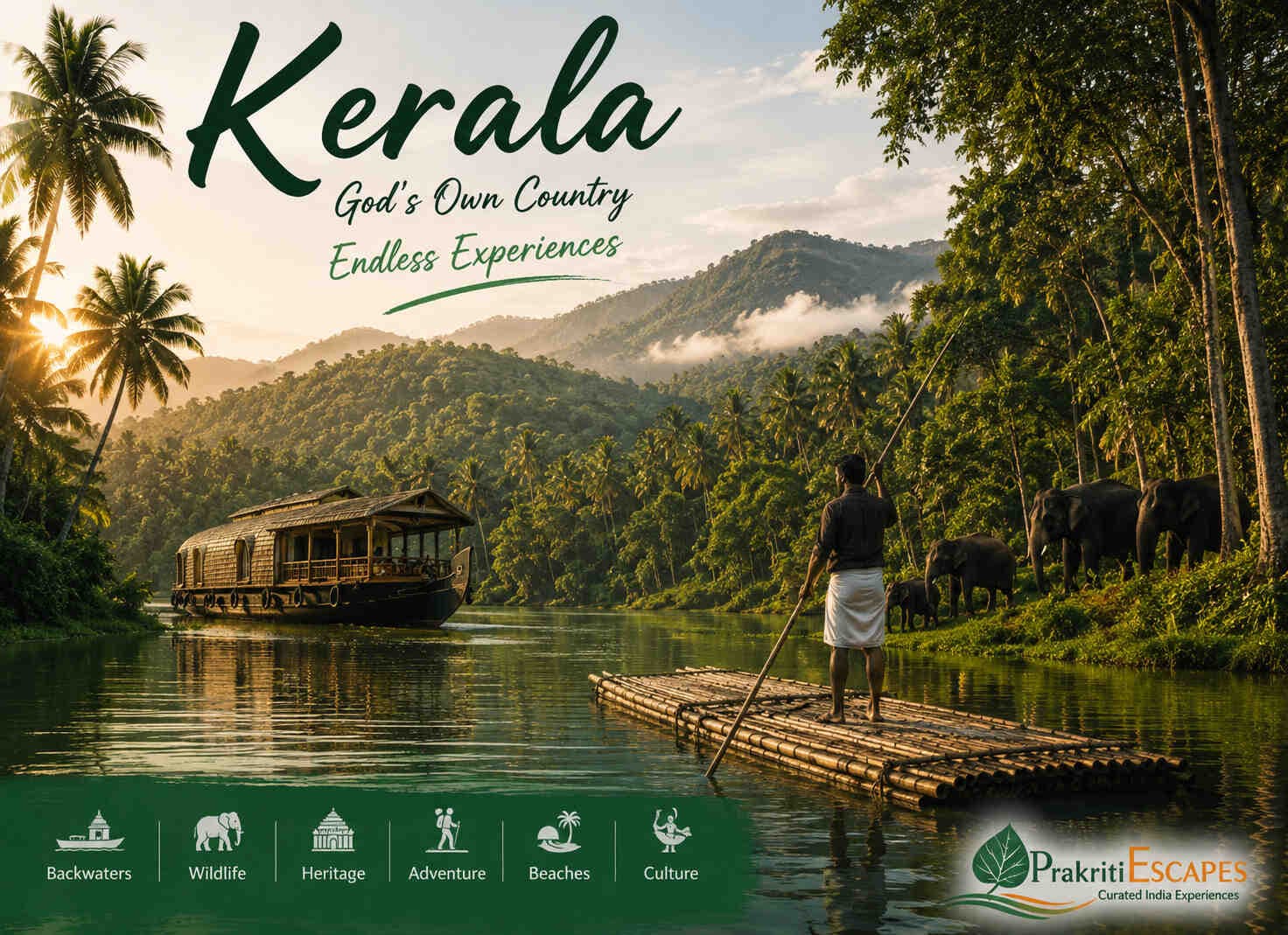 Kerala - Safari & Nature Tour in India | Prakriti Escapes